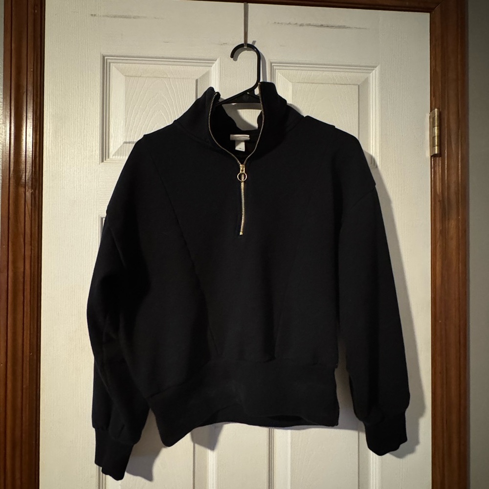 a new day Black Half-Zip Women's Sweatshirt